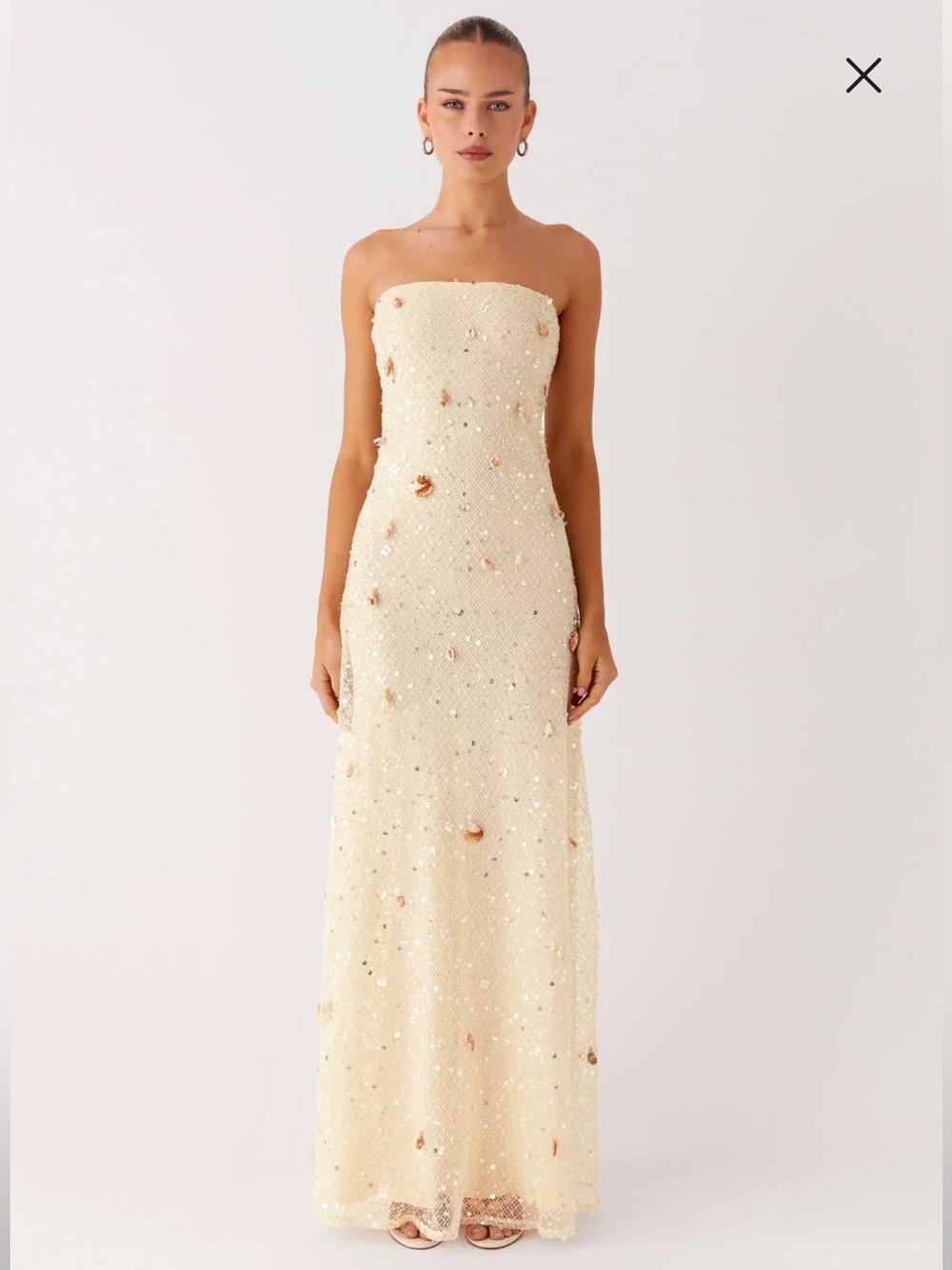 Peppermayo Orelli Shell Sequin Knit Maxi Dress